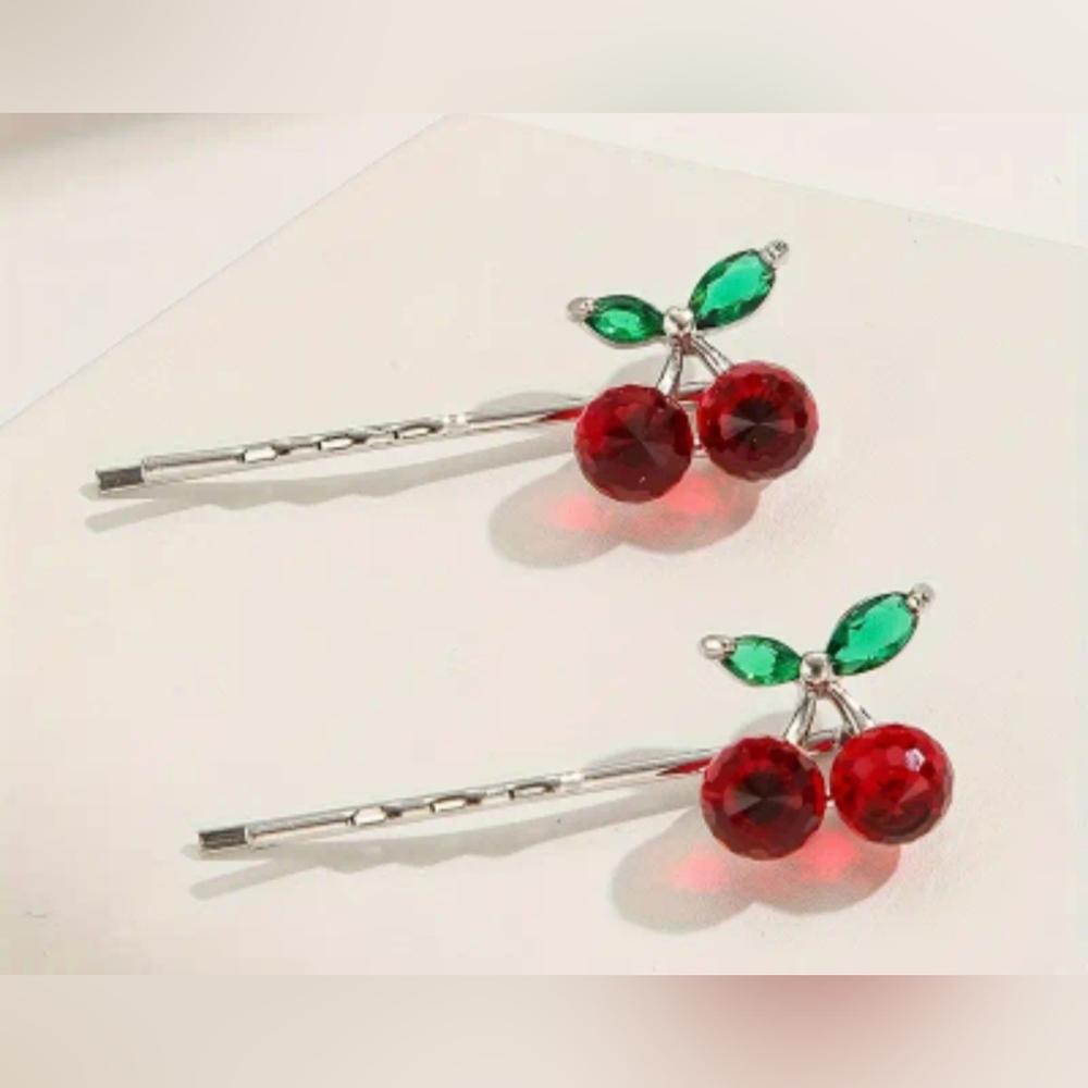 2pcs Cherry Hair Pins/Clips
